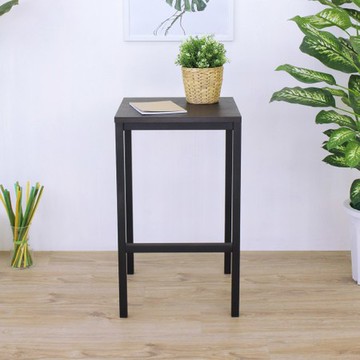 【愛家】木製椅面(鋼管腳)吧台椅/餐椅/高腳椅/洽談椅-四色可選深胡桃木色