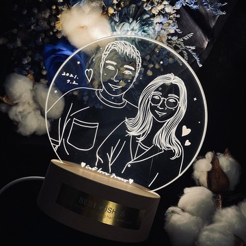 【專屬客製化 | 原木夜燈基本訂製款 】::禮物|生日|紀念日|客製