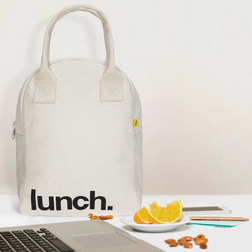 【客製化禮物】拉鍊隨手袋【自然白】-加拿大Fluf有機棉