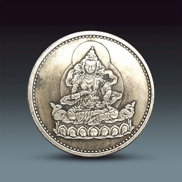 文殊菩薩圣像心經硬幣佛像雕刻古玩仿古 佛像擺件把玩收藏工藝品