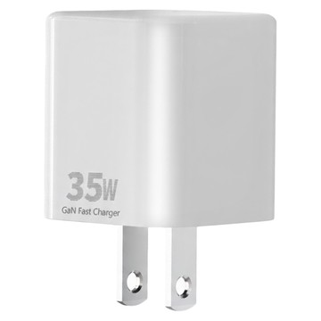 ANTIAN PD GaN氮化鎵快充充電器 35W 白色 單孔設計 兼容多種設備 安全可靠  1個