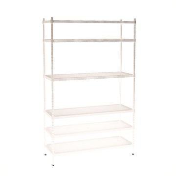 [客尊屋]粗管/沖孔/45x120x195hcm 白騎士沖孔 六層架白騎士