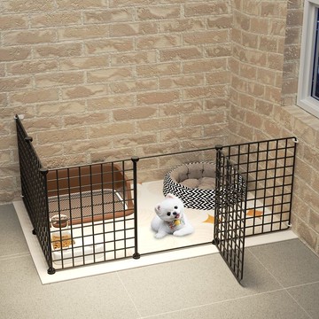 狗狗圍欄家用室內貓咪柵欄小狗籠子小型犬狗窩帶廁所一體隔離門欄 d8053