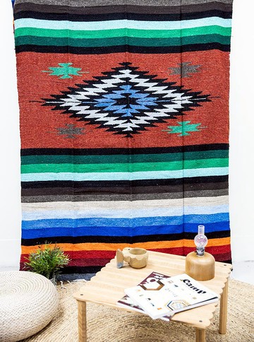 Papillon 古法純手工編織毯-鑽石系列-暖紅