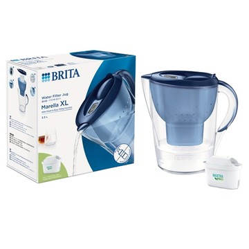 BRITA 濾水壺 附濾心 Marella XL-BPWU 藍色  1個