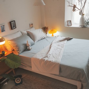 棉床本舖 絲滑新體驗-綠光【天絲棉/80s天絲™+60s純棉】薄床包/兩用被 台灣製 TENCEL™Loycell