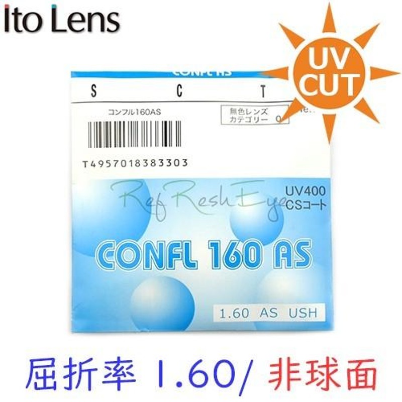 オプションレンズ】イトーレンズ 薄型 屈折率1.60 非球面 レンズ （2枚1組） Ito Lens