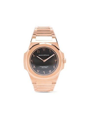 NUUN OFFICIAL - Montre Slim 38mm - unisex - Rubber/glass/Steel - One Size - Black