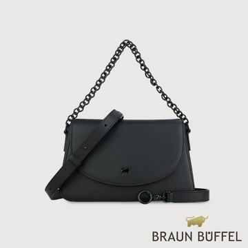 【BRAUN BUFFEL 德國小金牛】台灣總代理 卡諾 斜背包-黑色/BF871-11-BK