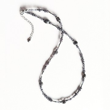 黑髮晶・黑閃光・黑膽石・赫茲石｜鈦鋼｜項鍊｜氣場守護、穩定信念、磁場強化｜穿搭、疊戴｜台北現貨｜《涵秘Hami》