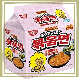 日清食品 日清焼そば ポックンミョン 韓国風甘辛カルボ 5食パック インスタント袋麺 500G×6個