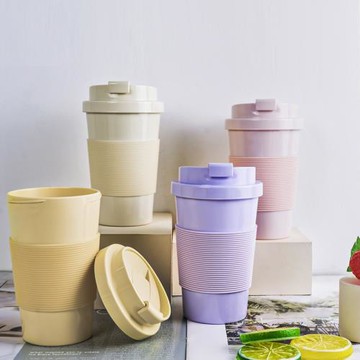 防漏便攜美式咖啡杯 PLA可降解高顏值創意密封隨身車載pp咖啡水杯