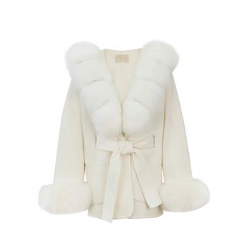 POET WON 【精靈狐】超重磅!!嬌寵千金感大狐貍毛領100羊毛雙面呢