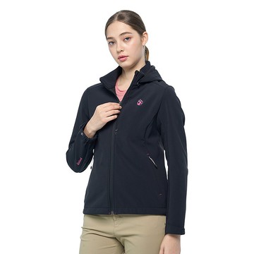 【Wildland 荒野】防風保暖軟殼外套 女 黑 0B02913-54