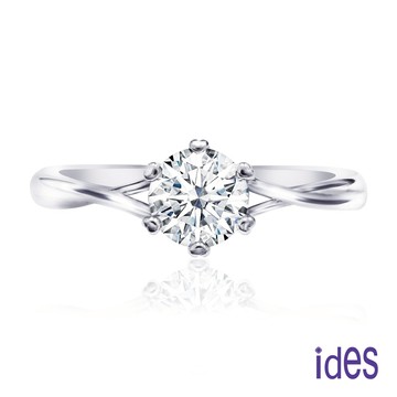 ides愛蒂思 日系設計款50分F/VS1頂級3EX車工鑽石戒指結婚戒/優雅六爪