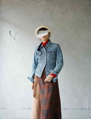 尋寶古著-Levis洗舊藍復古修身牛仔外套 size:S