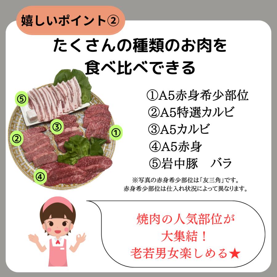 黒毛和牛Ａ5 国産豚 BBQセット 焼肉セット 500ｇ カルビ 豚バラ 赤身 希少部位 ブランド銘柄