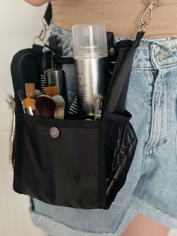 PVC透明牛津面料隔板可拆卸斜跨跟妝包現場包化妝包化妝師劇組【步行者戶外生活館】