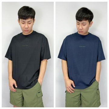 【New START精品服飾-員林】現貨 Calvin Klein CK 立體膠印小字母 寬版 彈性 短袖上衣 短T