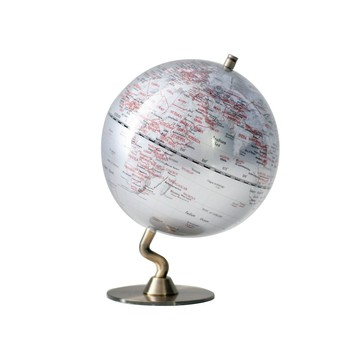 科學玩具 【WUZ屋子】SkyGlobe 5吋銀色時尚地球儀(英文版)