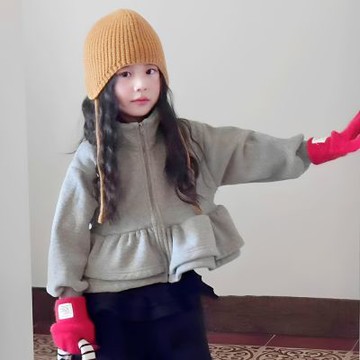 飄飄荷葉下擺長袖上衣 女童 兒童 童裝 長袖外套 衛衣 橘魔法 現貨【BB9207】