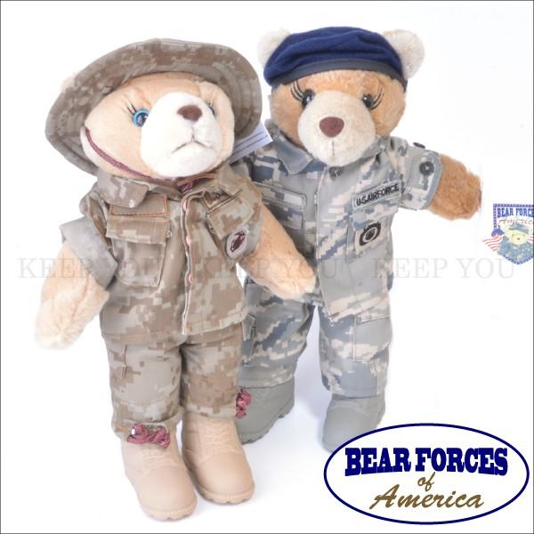 テディベア ミリタリー仕様 約28cm 軍隊 迷彩柄 MILITARY TEDDY BEARS 