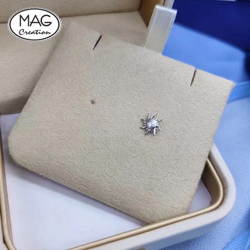 Mix & Match | 銀河系列 | 18K白金太陽單邊耳環