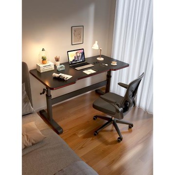 升降電腦桌臺式書桌學生家用學習桌簡約辦公桌臥室寫字桌子工作臺