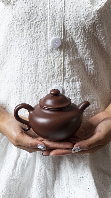 莲子 全手工 260cc 原矿极品老紫泥 正宗润泽 器型正宗 稳重大宜