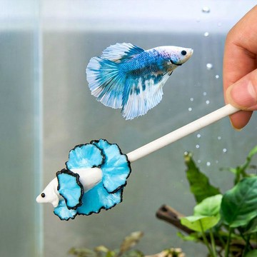 🔥臺灣熱賣⚡️新款鬥魚棒泰國鬥魚逗魚棒訓練筆互動神器新款原創設計仿真鬥魚🎉