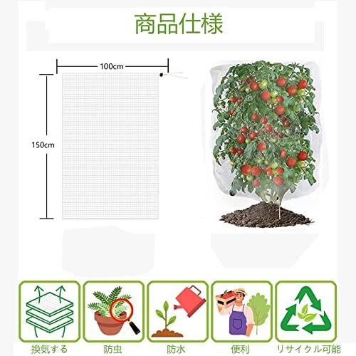 防虫ネット 2個セット 植物保護カバー 防鳥ネット 防虫 防風 通気性 鳥対策 園芸用ネット 虫鳥除