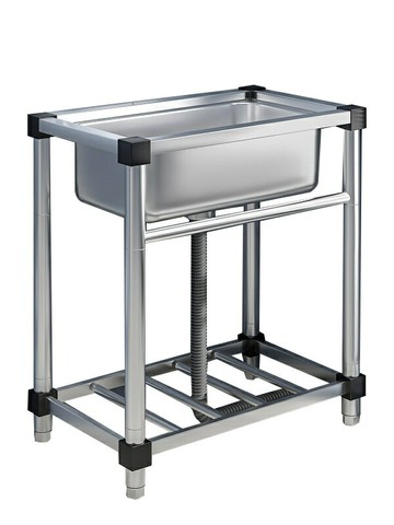 304不銹鋼廚房水槽大單槽帶支架家用洗菜盆加厚水池洗碗槽洗手池[DD160109]