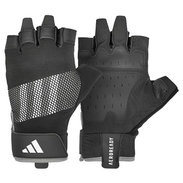 adidas 愛迪達 專業透氣訓練手套  L(17 x 10.5 x 2.5cm)  黑色  1雙