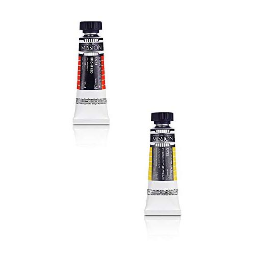 ミッションホワイトクラス 水彩絵具 15ml×34色セット (mission white class water color set) 透明水彩絵具 不透明水彩絵?