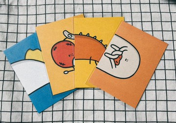 【駝背人】怪獸雙面明信片 卡片/生日卡片