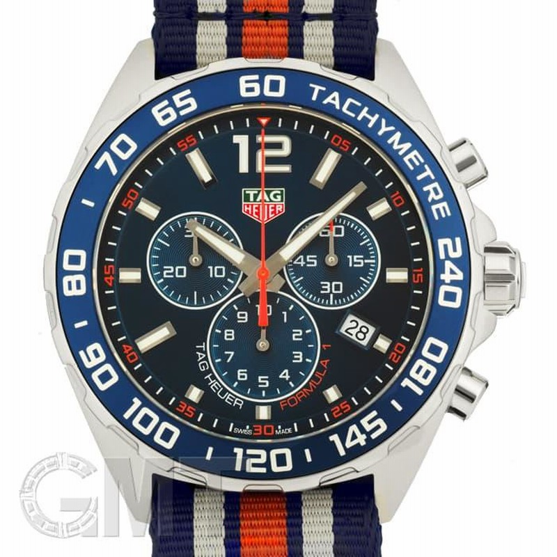 タグホイヤー F1 クロノグラフ 43mm クォーツ ブルー NATOベルト