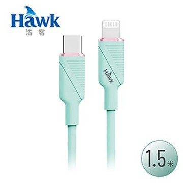 浩客Hawk靚色C TO LIGHTNING傳輸線/04-AMF150GN/綠