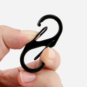戶外S型diy彈簧掛扣多功能8字扣登山扣快掛鑰匙扣掛鉤水壺背包扣