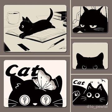 🔥桃園出貨-【5528人收藏】黑小滑墊迷你辦公滑墊鎖邊款便攜筆記本專用滑墊子滑墊