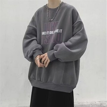 【MLM】新款男生必備長袖T恤 韓版港風長袖T恤 原宿風T恤男 字母印花T恤 男女衣著 長T 加絨 圓領 寬松上衣