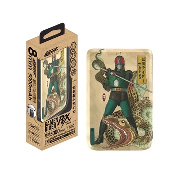 SAVEWO X 別天神 假面騎士 MagCell浮世繪系列 超薄磁吸式無線行動電源5000mAh-假面騎士BLACK RX