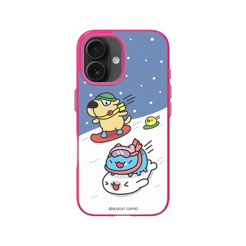 iPhone 16 Clear 粉漾桃 - 貓貓蟲咖波 Bugcat Capoo - 滑雪趣