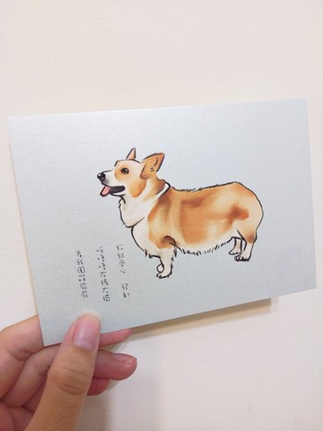 手繪風明信片科基Corgiケジ