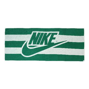 Nike 海灘毛巾 Club Pool Towel 綠 白 條紋 純棉 吸水 運動毛巾 毛巾 N101112311-9OS