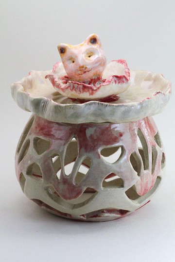 純手捏貓咪王子陶瓷燭台及夜燈