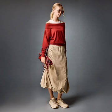 立體花苞工裝長裙