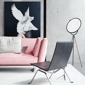 【H&R安室家】 LED反射鏡落地燈 ZA0067