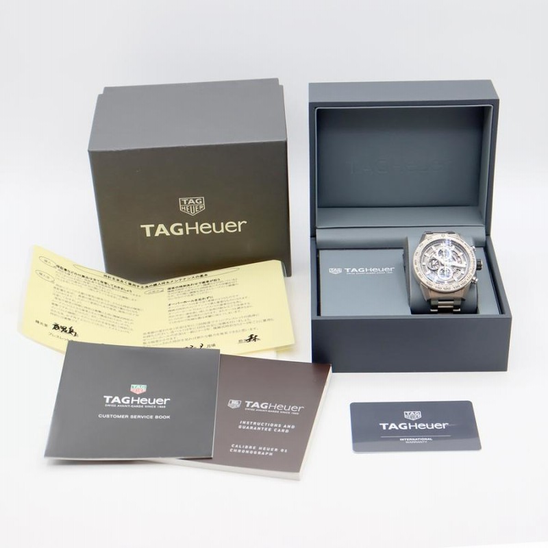 内部点検済 TAG Heuer タグホイヤー カレラ ホイヤー01 クロノグラフ  