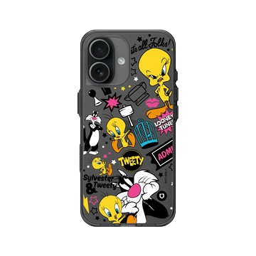 iPhone 17 Clear (相機按鈕) 酷墨灰 - 樂一通 Looney Tunes - 搗蛋系列-崔弟