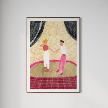 雙人舞 02 -插畫裝飾畫